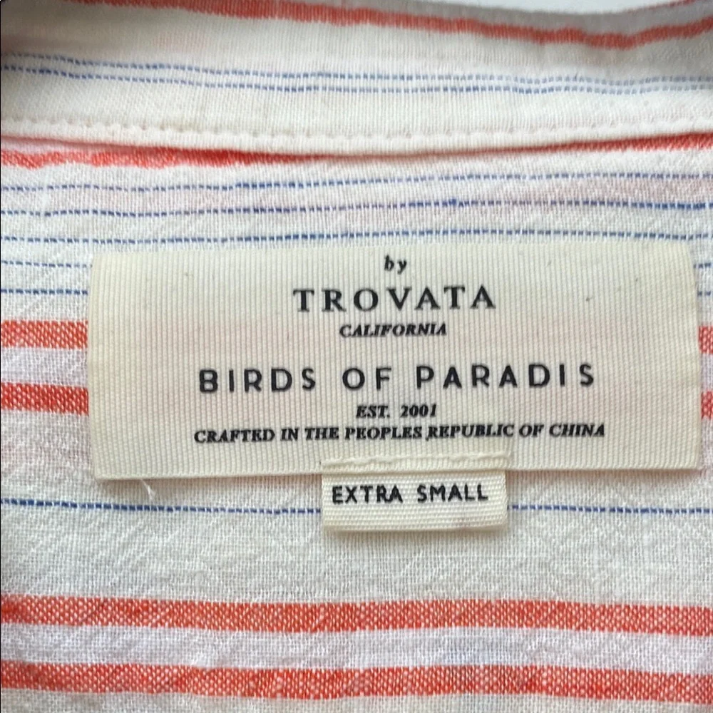 Birds of Paradis Astrid Striped Linen Button-Down Dress Size XS - Picture 8 of 9